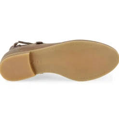 Bottines Bi-matière en Cuir lisse Stila Mix beige foncé