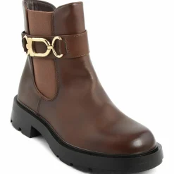 Bottines chelsea plates marron - Talon 4 cm