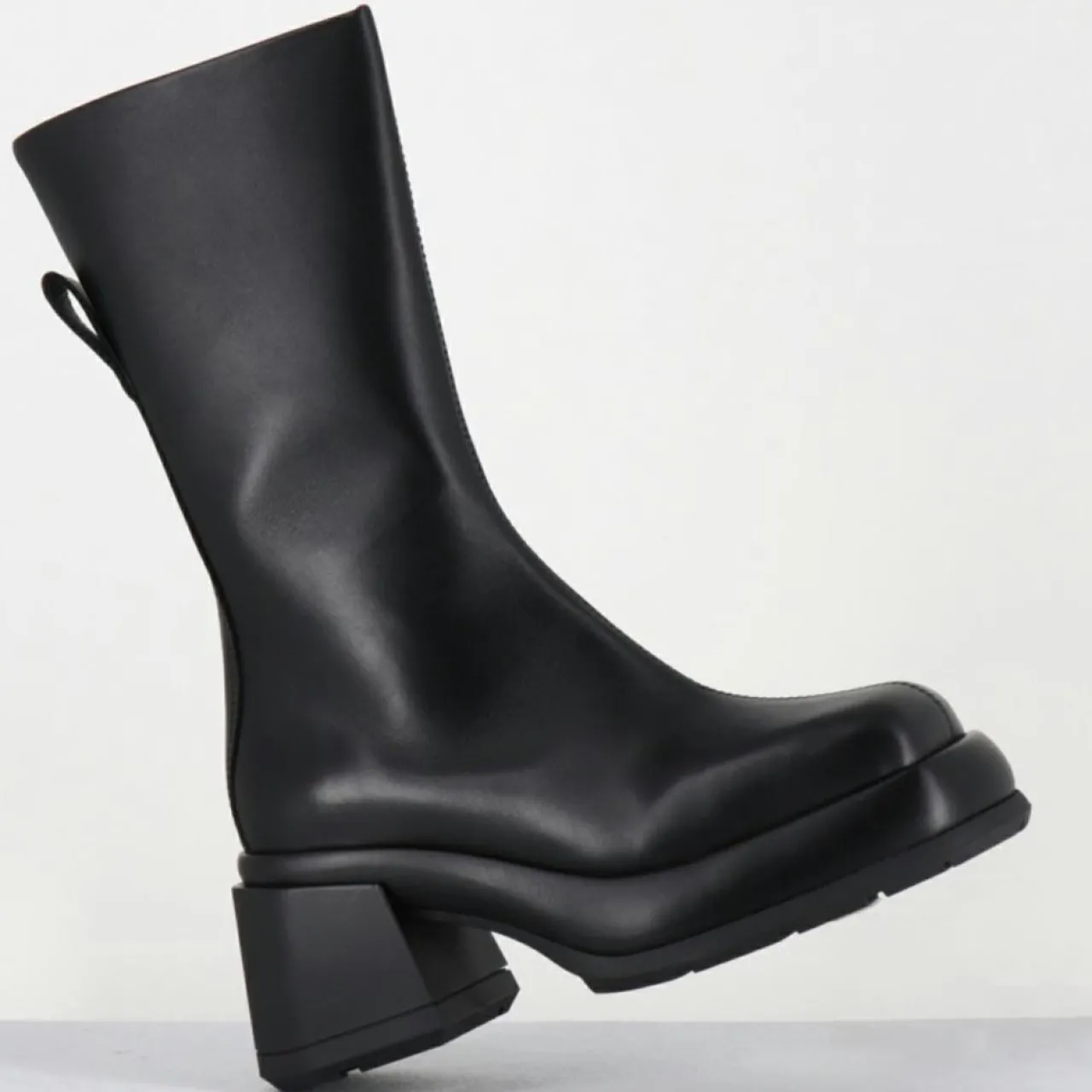 Bottines en Cuir & Textile cassia noires