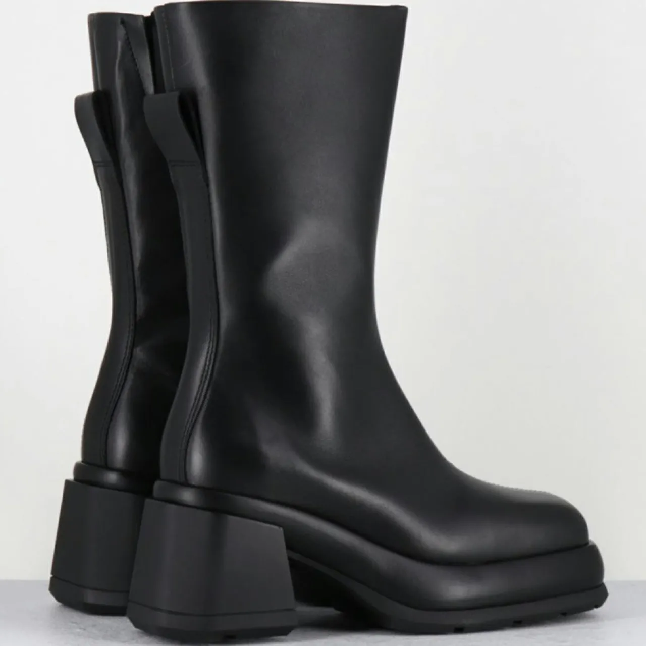 Bottines en Cuir & Textile cassia noires