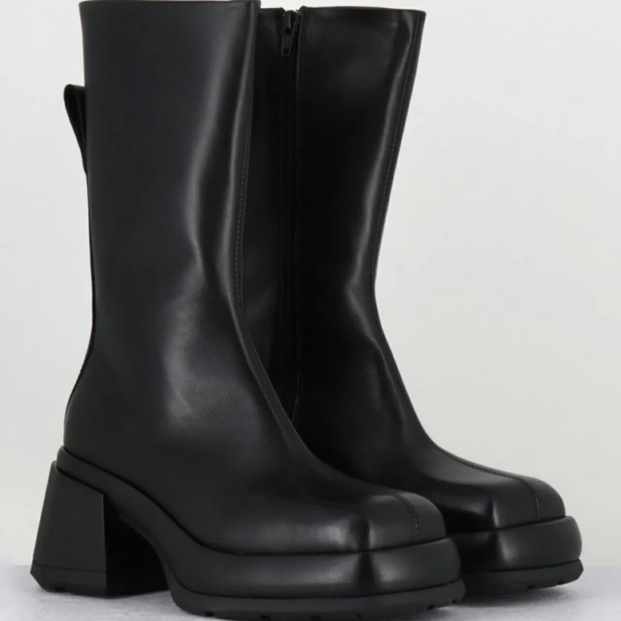 Bottines en Cuir & Textile cassia noires