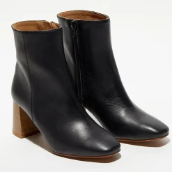 Bottines en Cuir Alba noires - Talon 8,5 cm