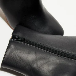 Bottines en Cuir Alba noires - Talon 8,5 cm