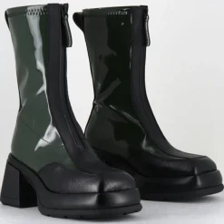 Bottines en Cuir camila vertes - Talon : 8cm