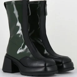 Bottines en Cuir camila vertes - Talon : 8cm