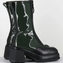 Bottines en Cuir camila vertes - Talon : 8cm