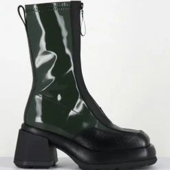 Bottines en Cuir camila vertes - Talon : 8cm