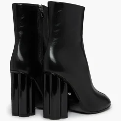 Bottines en Cuir Clover noires - Talon 10 cm