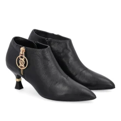 Bottines en Cuir Della noires - Talon 5 cm