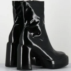 Bottines en Cuir E3527 noires - Talon : 9.5 cm
