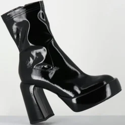 Bottines en Cuir E3527 noires - Talon : 9.5 cm