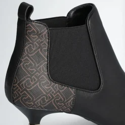 Bottines en Cuir Gaia noir/marron - Talon 6 cm