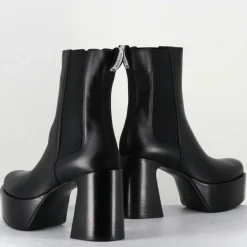 Bottines en Cuir M6571 noires - Talon : 9.5 cm