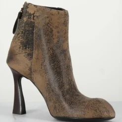 Bottines en Cuir marron - Talon 9 cm