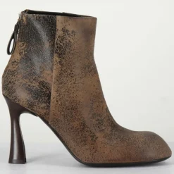 Bottines en Cuir marron - Talon 9 cm