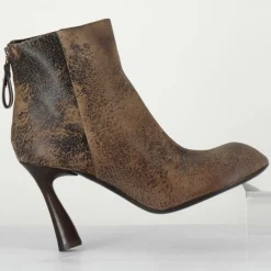 Bottines en Cuir marron - Talon 9 cm