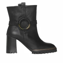 Bottines en cuir noires