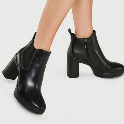 Bottines en Cuir Now noires - Talon 9 cm