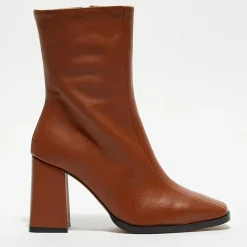 Bottines en Cuir Romy terracotta - Talon 8,5 cm
