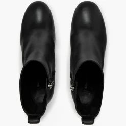 Bottines en Cuir Valence noires - Talon 8 cm