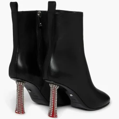 Bottines en Cuir Valence noires - Talon 8 cm