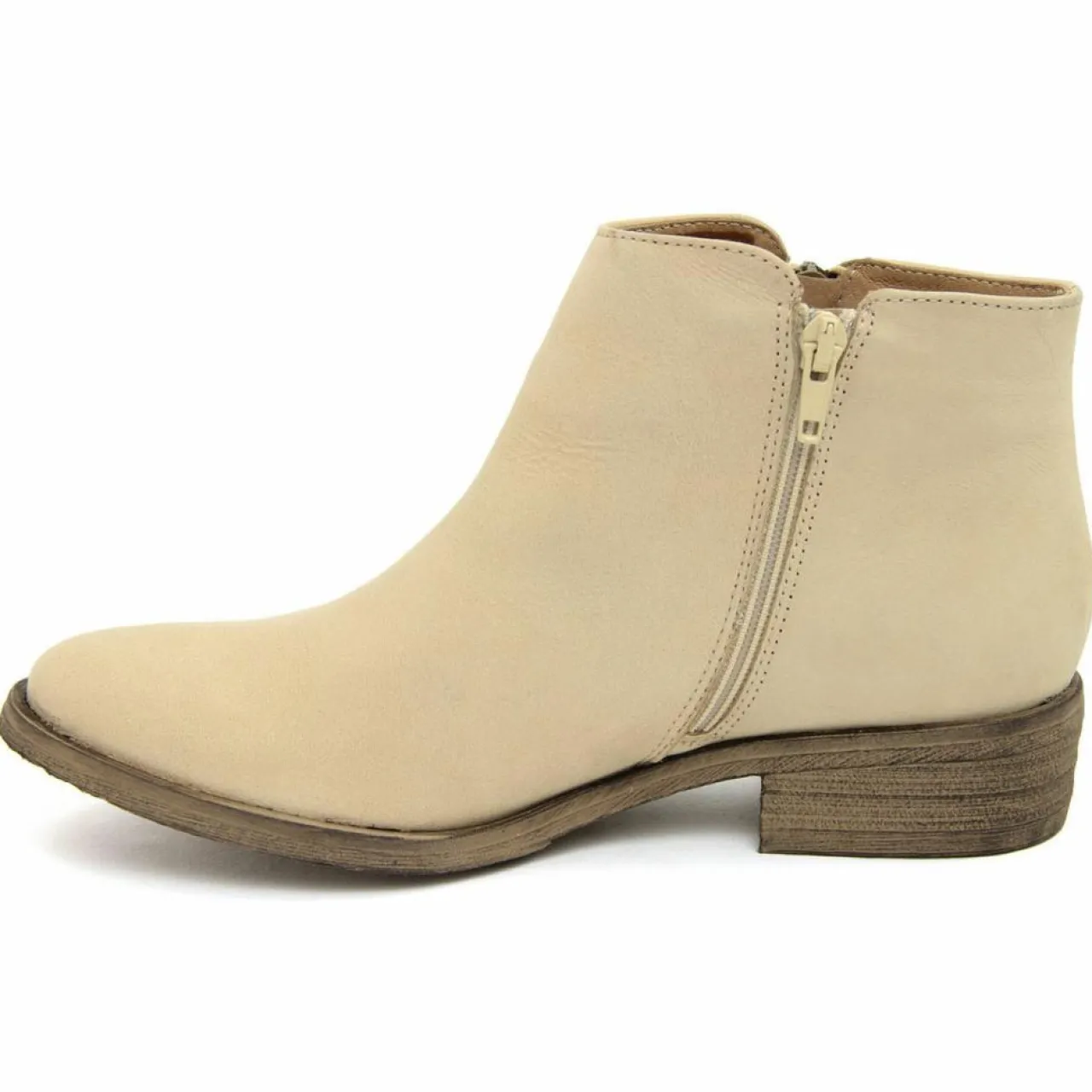 Bottines en Cuir vison