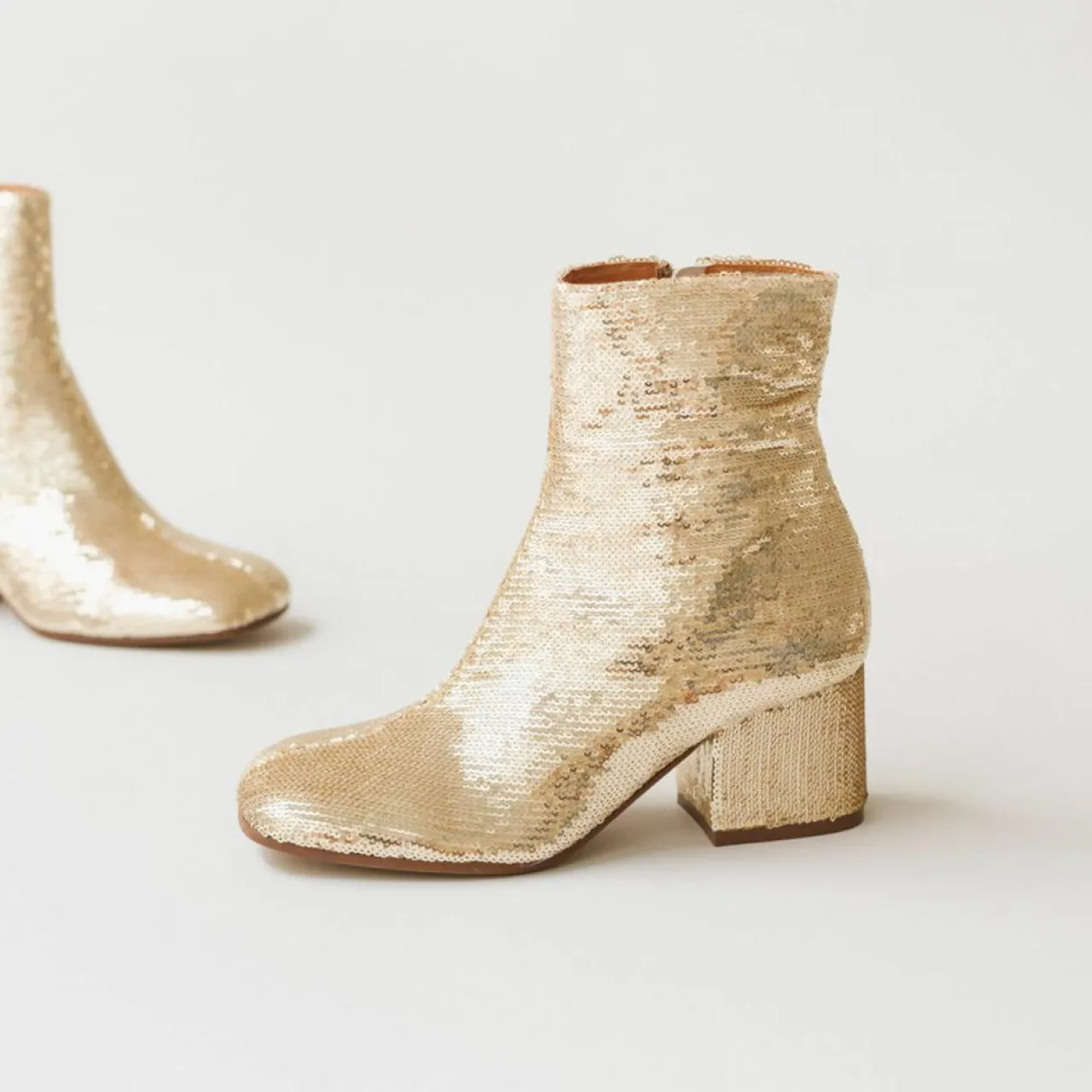 Bottines en Sequins Darlene Bis platine - Talon 6.5 cm