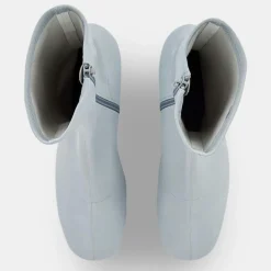 Bottines en Velours de Cuir Maya bleues - Talon 6,5 cm