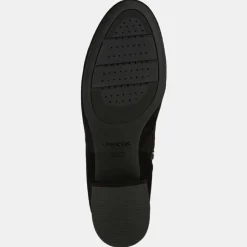 Bottines en Velours de Cuir Eleana noires