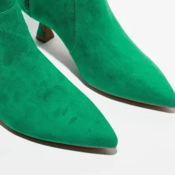 Bottines en Velours de Cuir Melena 50 vertes - Talon 5.5 cm