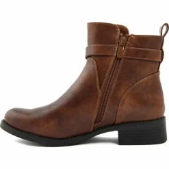 Bottines plates camel