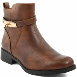 Bottines plates camel