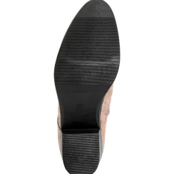 Bottines plates en Velours de Cuir Eleonore beiges