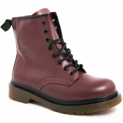 Bottines ranger bordeaux