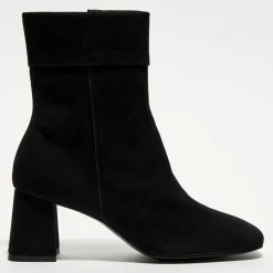 Bottines revers col noires - Talon 7 cm