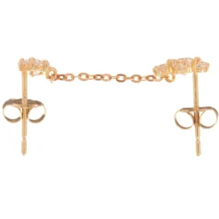 Boucle d'oreille unitaire Duchesse or jaune