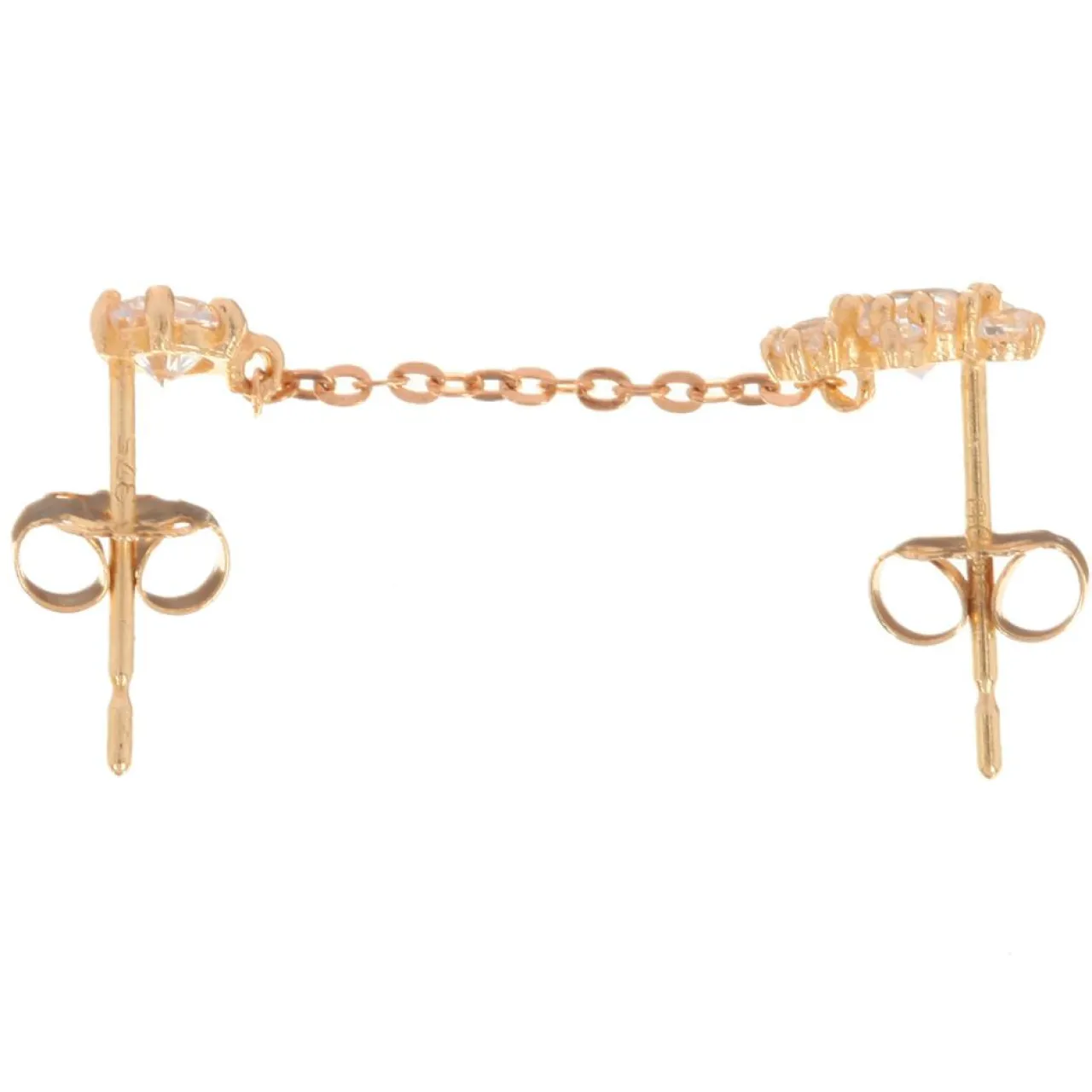 Boucle d'oreille unitaire Duchesse or jaune