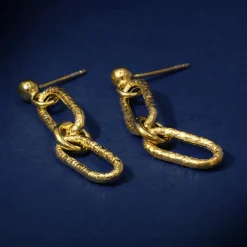 Boucles d'oreilles Aurora en Argent doré