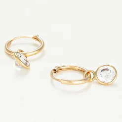 Boucles d'oreilles Créoles or jaune - 8 mm