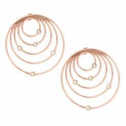 Boucles d'oreilles créoles Orbite GM doré rose