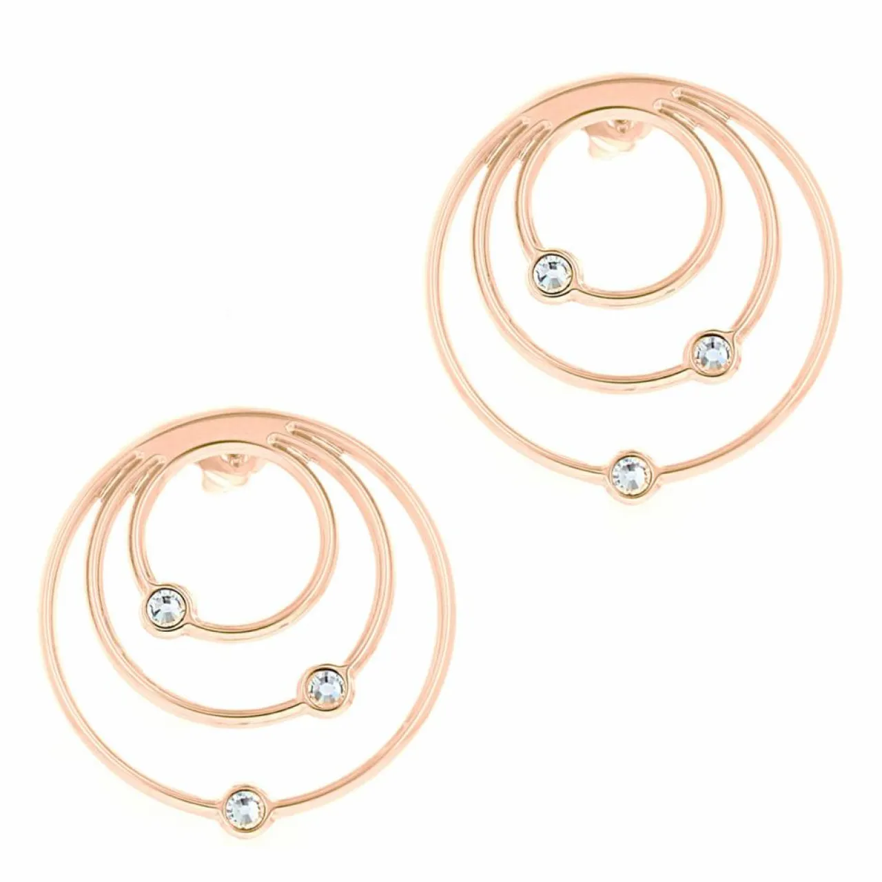 Boucles d'oreilles créoles Orbite MM doré rose