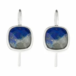 Boucles d'oreilles Ella Lapis en laiton argenté