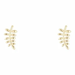 Boucles d'oreilles Feuilles d'Or or jaune