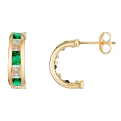 Boucles d'oreilles Greenarc Emeraude 0.6 ct or jaune