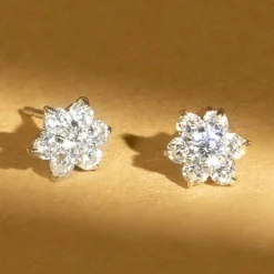 Boucles d'oreilles Le Messager Blanc or blanc