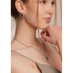 Boucles d'oreilles Lirien argentées