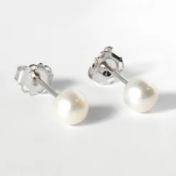 Boucles d'oreilles My Pearl or blanc