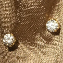 Boucles d'oreilles Puces or jaune