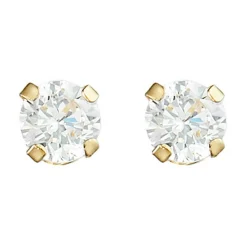 Boucles d'oreilles Puces or jaune