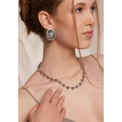 Boucles d'oreilles Zephyra argentées